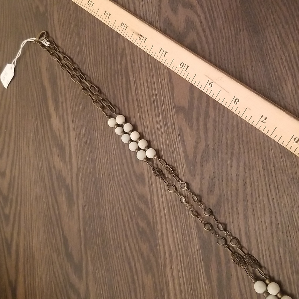 Brass & glass beads 32" - Picture 6 of 9